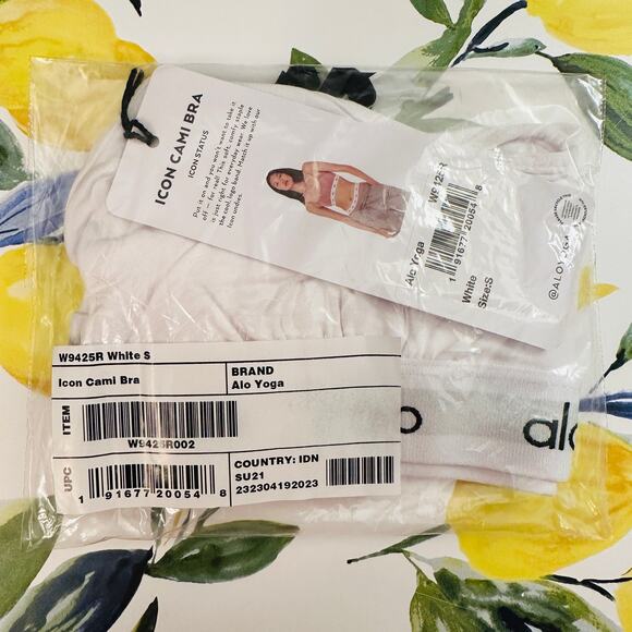 ALO Yoga NWT Icon Cami Bra in White – Size Small - Picture 3 of 8